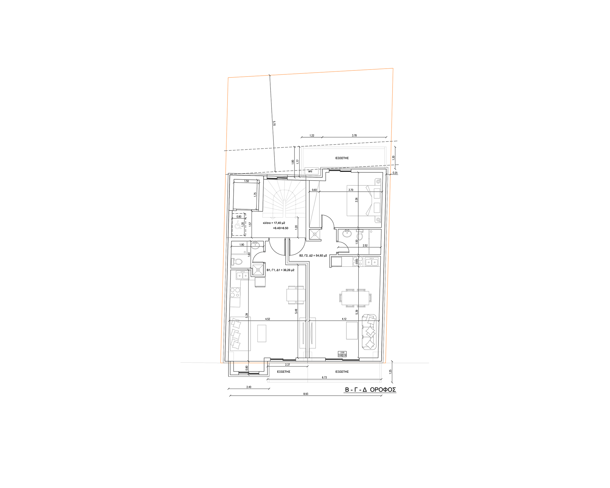 F2-3-4 (室內36.00平方米/陽臺4.00平方米)